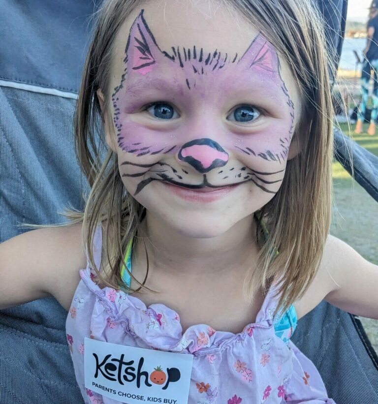 a cute kitty face paint